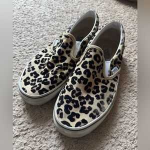 Leopard Print women’s size 9 Slip-On Vans